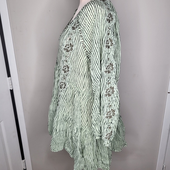 Free People Women's Size Medium Another Day Balloon Sleeve Boho Cotton - Picture 6 of 10